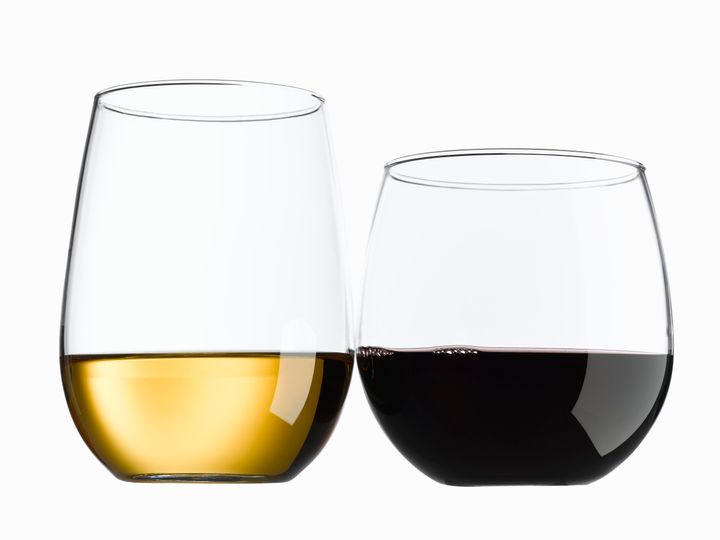 A stemless glass is a good choice for anyone who tends to tip their glass over.