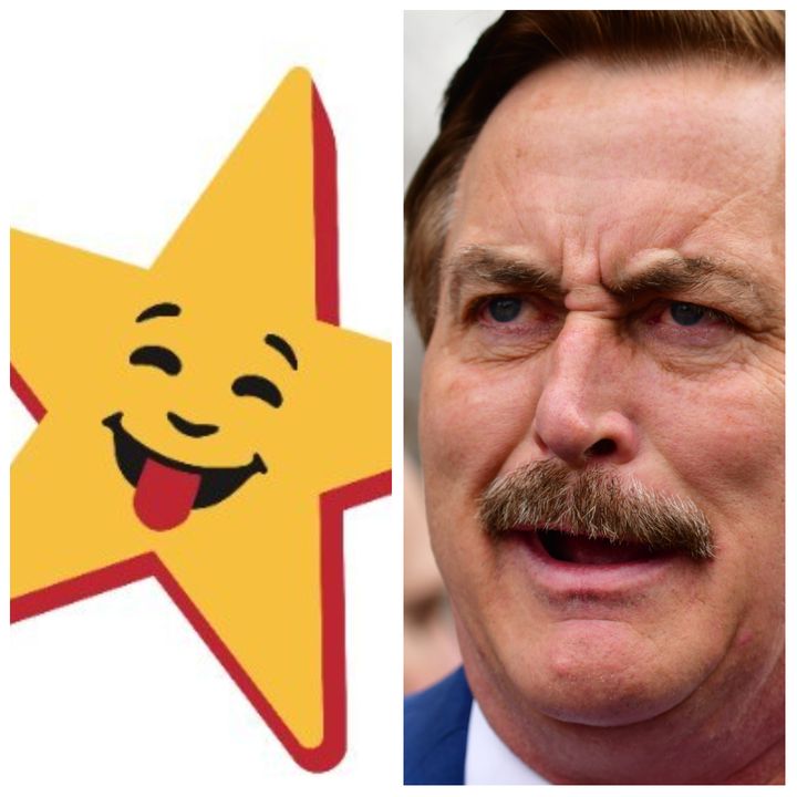 Hardee's Logo/ MyPillow CEO Mike Lindell