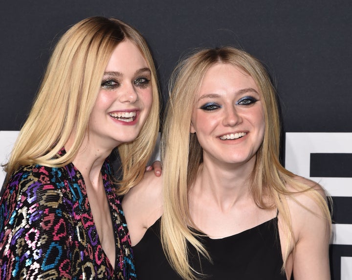 Elle Fanning and her sister Dakota Fanning in 2016.