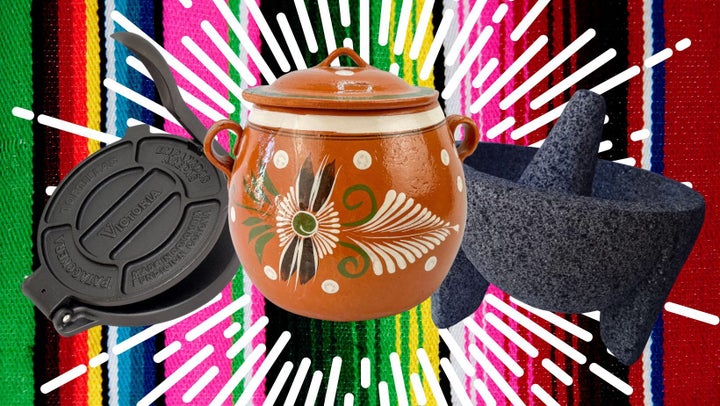 A cast iron <a href="https://www.amazon.com/Victoria-TOR-003-FBA_TOR-003-Tortilla-Press/dp/B00HWEIKZO?tag=tessaflores-20&ascsubtag=63221ff5e4b027aa4061f179%2C-1%2C-1%2Cd%2C0%2C0%2Chp-fil-am%3D0%2C0%3A0%2C0%2C0%2C0" target="_blank" data-affiliate="true" role="link" data-amazon-link="true" rel="sponsored" class=" js-entry-link cet-external-link" data-vars-item-name="tortilla press" data-vars-item-type="text" data-vars-unit-name="63221ff5e4b027aa4061f179" data-vars-unit-type="buzz_body" data-vars-target-content-id="https://www.amazon.com/Victoria-TOR-003-FBA_TOR-003-Tortilla-Press/dp/B00HWEIKZO?tag=tessaflores-20&ascsubtag=63221ff5e4b027aa4061f179%2C-1%2C-1%2Cd%2C0%2C0%2Chp-fil-am%3D0%2C0%3A0%2C0%2C0%2C0" data-vars-target-content-type="url" data-vars-type="web_external_link" data-vars-subunit-name="article_body" data-vars-subunit-type="component" data-vars-position-in-subunit="0">tortilla press</a>, a handmade<a href="https://www.awin1.com/cread.php?awinmid=6220&awinaffid=837483&campaign=&clickref=mexicancookingtools-TessaFlores-091522-63221ff5e4b027aa4061f179&clickref2=&clickref3=&clickref4=&clickref5=&clickref6=&ued=https%3A%2F%2Fwww.etsy.com%2Flisting%2F956230377%2Fclay-lead-free-bean-pot-3-6-liters-olla%3Fga_order%3Dmost_relevant%26ga_search_type%3Dall%26ga_view_type%3Dgallery%26ga_search_query%3Dolla%2Bde%2Bbarro%26ref%3Dsr_gallery-1-12%26frs%3D1%26organic_search_click%3D1&pl=la" target="_blank" data-affiliate="true" role="link" rel="sponsored" class=" js-entry-link cet-external-link" data-vars-item-name=" clay pot" data-vars-item-type="text" data-vars-unit-name="63221ff5e4b027aa4061f179" data-vars-unit-type="buzz_body" data-vars-target-content-id="https://www.awin1.com/cread.php?awinmid=6220&awinaffid=837483&campaign=&clickref=mexicancookingtools-TessaFlores-091522-63221ff5e4b027aa4061f179&clickref2=&clickref3=&clickref4=&clickref5=&clickref6=&ued=https%3A%2F%2Fwww.etsy.com%2Flisting%2F956230377%2Fclay-lead-free-bean-pot-3-6-liters-olla%3Fga_order%3Dmost_relevant%26ga_search_type%3Dall%26ga_view_type%3Dgallery%26ga_search_query%3Dolla%2Bde%2Bbarro%26ref%3Dsr_gallery-1-12%26frs%3D1%26organic_search_click%3D1&pl=la" data-vars-target-content-type="url" data-vars-type="web_external_link" data-vars-subunit-name="article_body" data-vars-subunit-type="component" data-vars-position-in-subunit="1"> clay pot</a> for cooking beans and a volcanic rock <a href="https://www.awin1.com/cread.php?awinmid=6220&awinaffid=837483&campaign=&clickref=mexicancookingtools-TessaFlores-091522-63221ff5e4b027aa4061f179&clickref2=&clickref3=&clickref4=&clickref5=&clickref6=&ued=https%3A%2F%2Fwww.etsy.com%2Flisting%2F720248835%2F8-inch-molcajete-mexican-mortar-of%3Fgpla%3D1%26gao%3D1%26%26utm_source%3Dgoogle%26utm_medium%3Dcpc%26utm_campaign%3Dshopping_us_-home_and_living%26utm_custom1%3D_k_Cj0KCQjw94WZBhDtARIsAKxWG-_WOcF1R3JBqxPo4VYS3HrVifuIMYblJgkcZpJcjePmCP3Qpunc6rYaAv-WEALw_wcB_k_%26utm_content%3Dgo_12665398257_121762925993_511610210343_pla-303628061699_c__720248835_564906812%26utm_custom2%3D12665398257%26gclid%3DCj0KCQjw94WZBhDtARIsAKxWG-_WOcF1R3JBqxPo4VYS3HrVifuIMYblJgkcZpJcjePmCP3Qpunc6rYaAv-WEALw_wcB&pl=la" target="_blank" role="link" rel="sponsored" class=" js-entry-link cet-external-link" data-vars-item-name="molcajete" data-vars-item-type="text" data-vars-unit-name="63221ff5e4b027aa4061f179" data-vars-unit-type="buzz_body" data-vars-target-content-id="https://www.awin1.com/cread.php?awinmid=6220&awinaffid=837483&campaign=&clickref=mexicancookingtools-TessaFlores-091522-63221ff5e4b027aa4061f179&clickref2=&clickref3=&clickref4=&clickref5=&clickref6=&ued=https%3A%2F%2Fwww.etsy.com%2Flisting%2F720248835%2F8-inch-molcajete-mexican-mortar-of%3Fgpla%3D1%26gao%3D1%26%26utm_source%3Dgoogle%26utm_medium%3Dcpc%26utm_campaign%3Dshopping_us_-home_and_living%26utm_custom1%3D_k_Cj0KCQjw94WZBhDtARIsAKxWG-_WOcF1R3JBqxPo4VYS3HrVifuIMYblJgkcZpJcjePmCP3Qpunc6rYaAv-WEALw_wcB_k_%26utm_content%3Dgo_12665398257_121762925993_511610210343_pla-303628061699_c__720248835_564906812%26utm_custom2%3D12665398257%26gclid%3DCj0KCQjw94WZBhDtARIsAKxWG-_WOcF1R3JBqxPo4VYS3HrVifuIMYblJgkcZpJcjePmCP3Qpunc6rYaAv-WEALw_wcB&pl=la" data-vars-target-content-type="url" data-vars-type="web_external_link" data-vars-subunit-name="article_body" data-vars-subunit-type="component" data-vars-position-in-subunit="2">molcajete</a> crafted in Mexico.