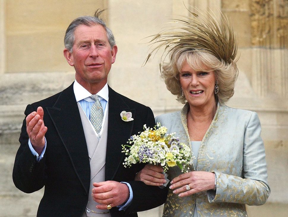 Prince Charles and Camilla Duchess of Cornwall, following the blessing of their marriage in 2005.