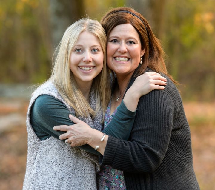 The author, at left, and her mom at the Lichterman Nature Center in Memphis, Tennessee, in 2017. "Neither of us knew I was pregnant at the time," she writes. "It was a few days before my positive pregnancy test."