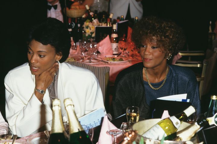 Robyn Crawford (left) and Whitney Houston in 1988. 