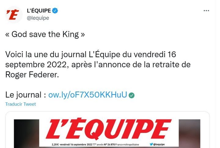 La portada de L' Équipe.