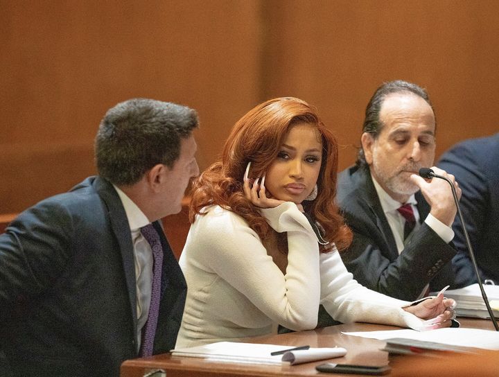Cardi B appears in Queens County Criminal Court in New York on Thursday.