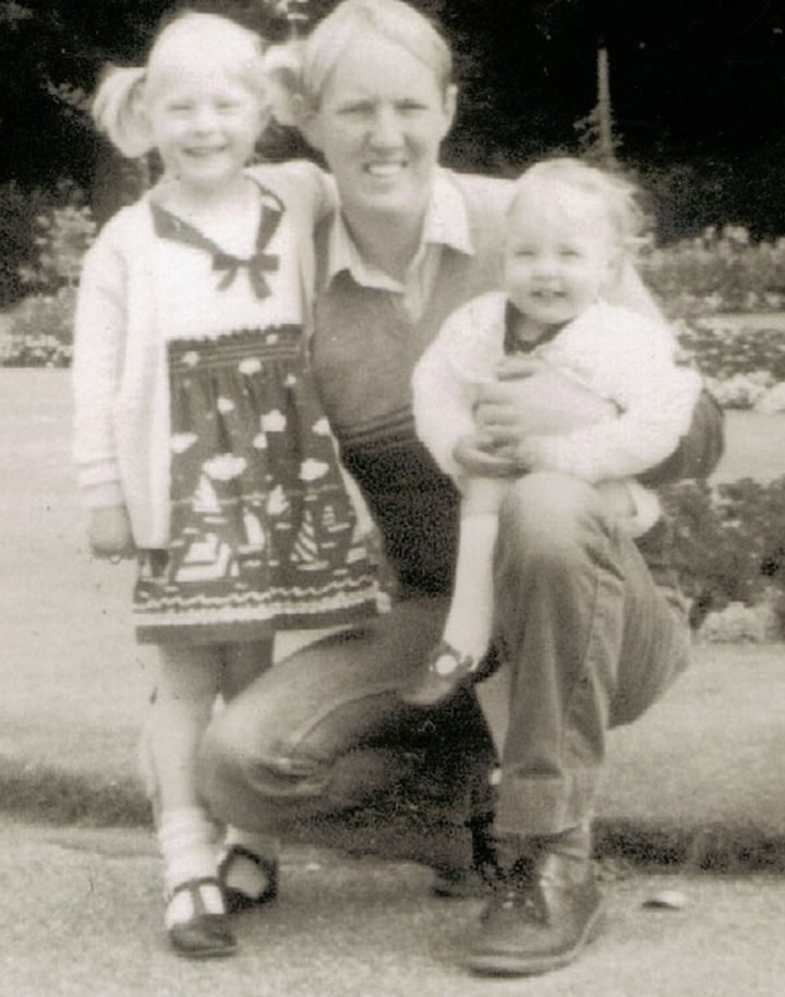 Poppie Brownlee (Anne-Marie's sister), Gerry Brownlee (her father) and Anne-Marie Brownlee.