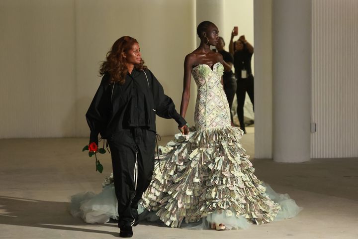 Designer Felicia Noel walks the runway at the Fe Noel fashion show during September 2022 New York Fashion Week: The Shows on Sept. 09, 2022 in New York City. 