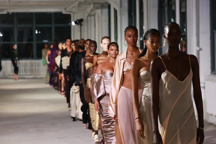 A model walks the runway at the Fe Noel fashion show during September 2022 New York Fashion Week: The Shows on Sept. 09, 2022 in New York City.