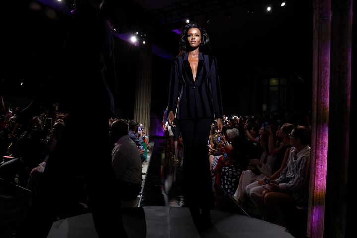 A model walks the runway during Sergio Hudson fashion show during New York Fashion Week: The Shows on Sept. 10, 2022 in New York City. 