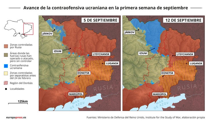 Cómo cambió el mapa de Ucrania en solo una semana