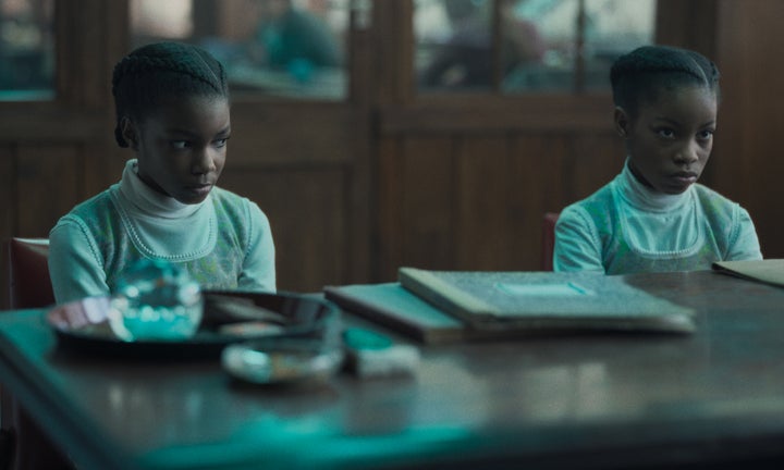 From left: Leah Mondesir Simmons and Eva-Arianna Baxter in "The Silent Twins" play June and Jennifer as children.