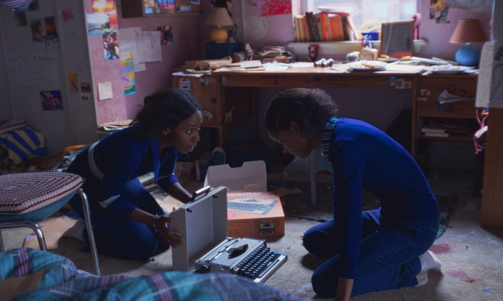 In "The Silent Twins," Jennifer (left) and June Gibbons (Lawrance and Wright) retreated from the world around them, only speaking to each other.