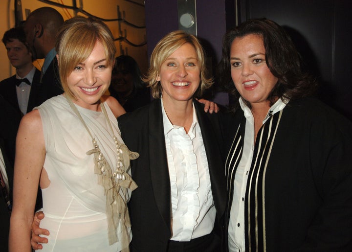 From left: Portia de Rossi, Ellen DeGeneres and Rosie O'Donnell in 2006.