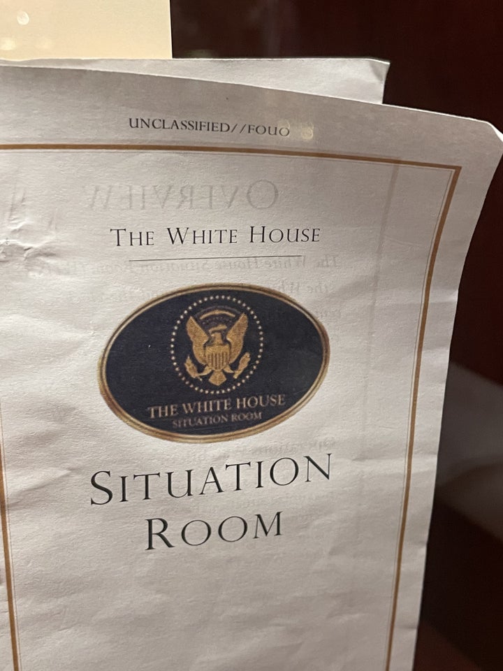 The Situation Room brochure on display in Trump Tower is marked "unclassified" but FOUO: "for official use only."