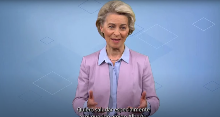 Ursula Von der Leyen envía un mensaje a Feijóo en la 25 Interparlamentaria del PP.
