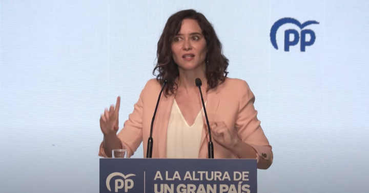 Isabel Díaz Ayuso, en la Interparlamentaria del PP en Toledo.