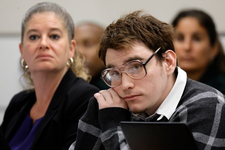 Marjory Stoneman Douglas High School shooter Nikolas Cruz is seen after the defense team announced their intention to rest their case during the penalty phase of the trial on Thursday in Fort Lauderdale, Florida.