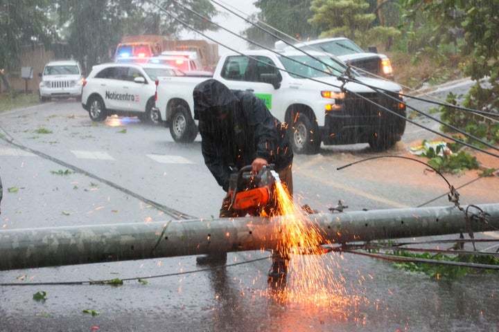 Luma, the company that operates power transmission and distribution, said bad weather, including winds of 80 mph, had disrupted transmission lines on Sunday, leading to “a blackout on all the island.”