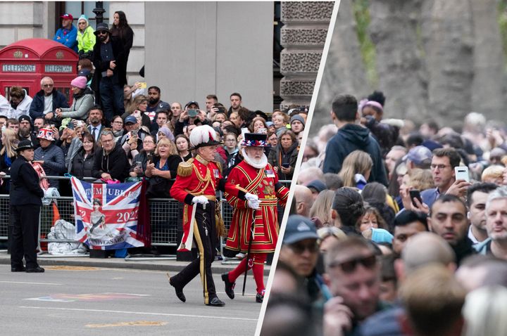 Thousands line the streets of London for the Queen's state funeral.