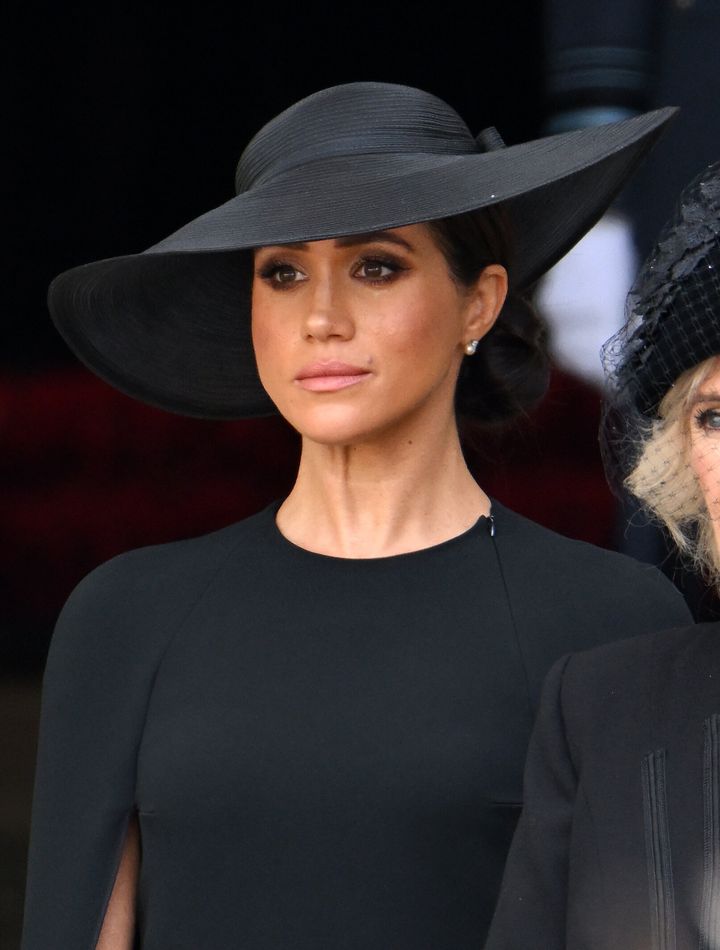 The Duchess of Sussex pictured during the state funeral of Queen Elizabeth II at Westminster Abbey on Sep. 19. 