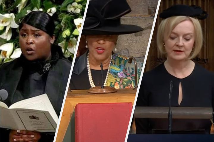 Left to right: Shermara Fletcher, Baroness Patricia Scotland and Liz Truss