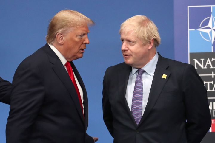 Boris Johnson predicted the UK would strike a trade deal with the US when Donald Trump was president.