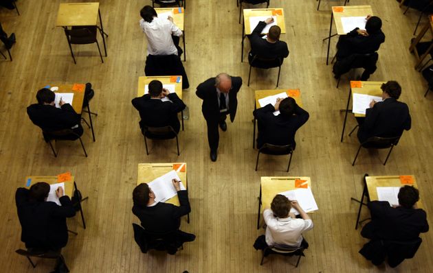 Children sitting exams. 