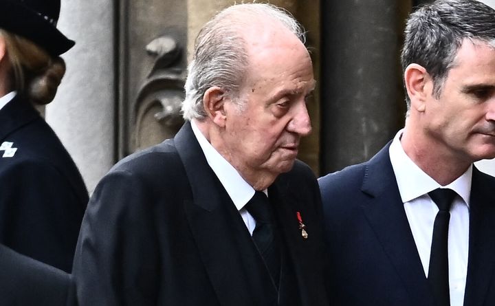 Juan Carlos I, en el funeral de Estado de la reina Isabel II.