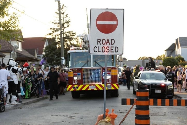 The entire street was closed off in Hamilton's Crown Point neighborhood to fulfill Alex's wish to see monsters.