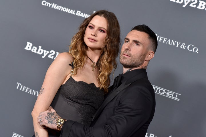 Behati Prinsloo and Adam Levine pictured at an event last year