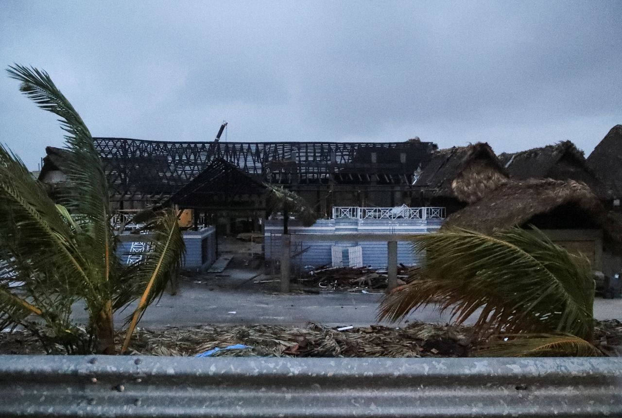 A look at destroyed buildings in the wake of Hurricane Fiona in Punta Cana, Dominican Republic, on Monday.