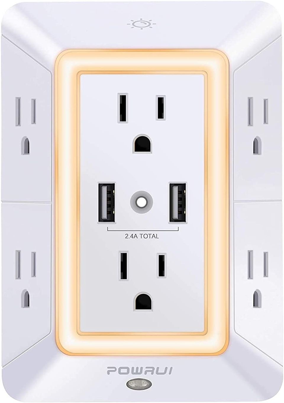 A six-outlet wall charger designed specifically for larger chargers
