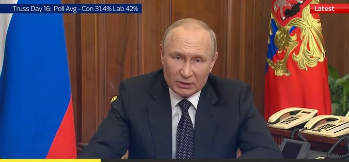 Vladimir Putin delivered his warning on Russian TV