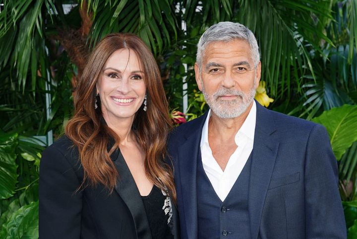 Julia Roberts and George Clooney at the world premiere of Ticket To Paradise