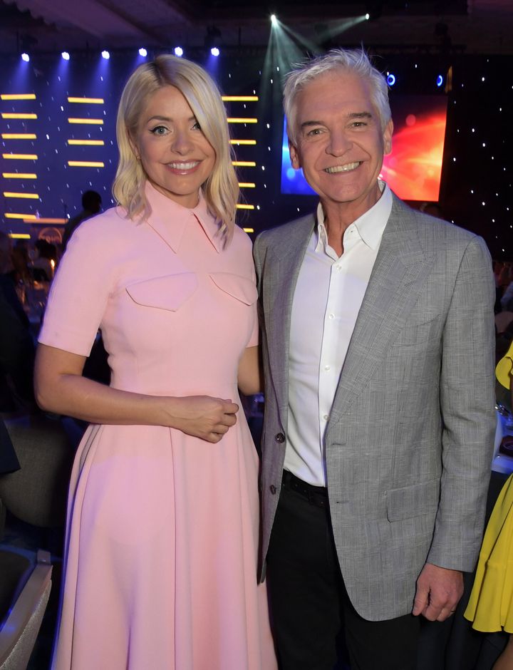 Holly Willoughby and Phillip Schofield at the TRIC Awards earlier this year