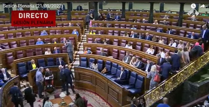 Plano del Congreso instantes antes del inicio de la sesión de control.