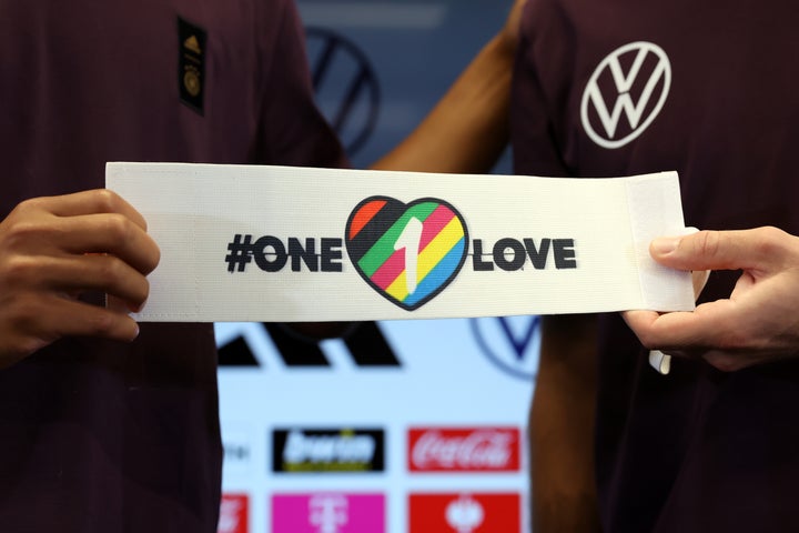 German team protests ban on One Love armbands