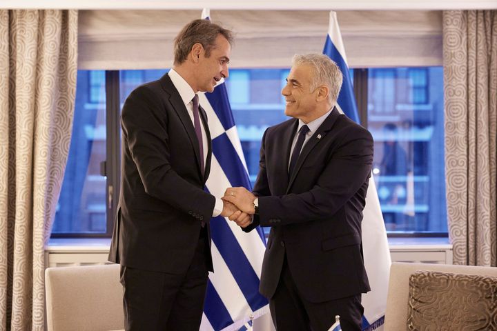 Ο Κυριάκος Μητσοτάκης με τον πρωθυπουργό του Ισραήλ