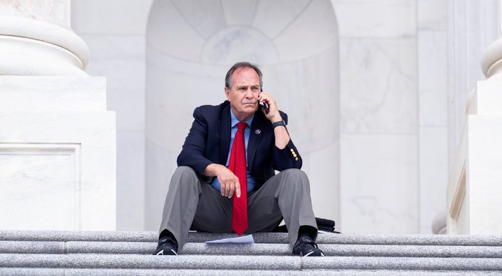Rep. Ed Perlmutter (D-Colo.) sits connected the steps of the U.S. Capitol connected June 24, 2022.