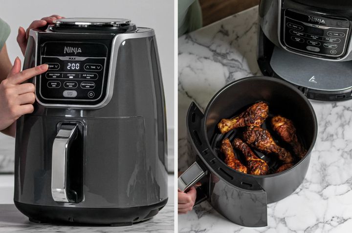 Up your cooking game with this super easy to use air fryer
