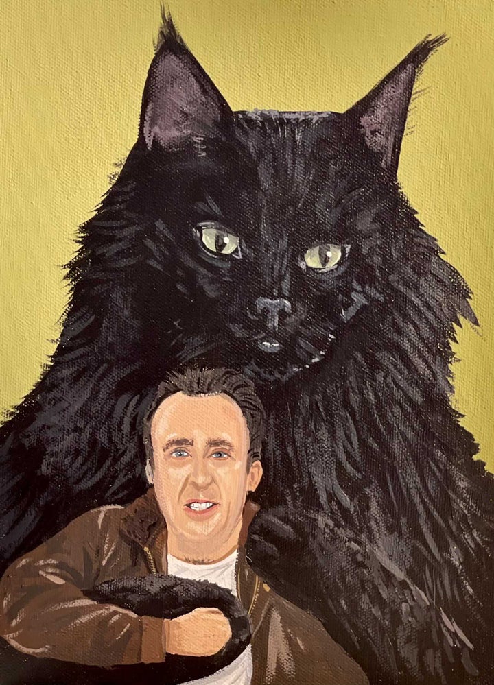 The Unbearable Weight of Genius Cat Art" exhibit.