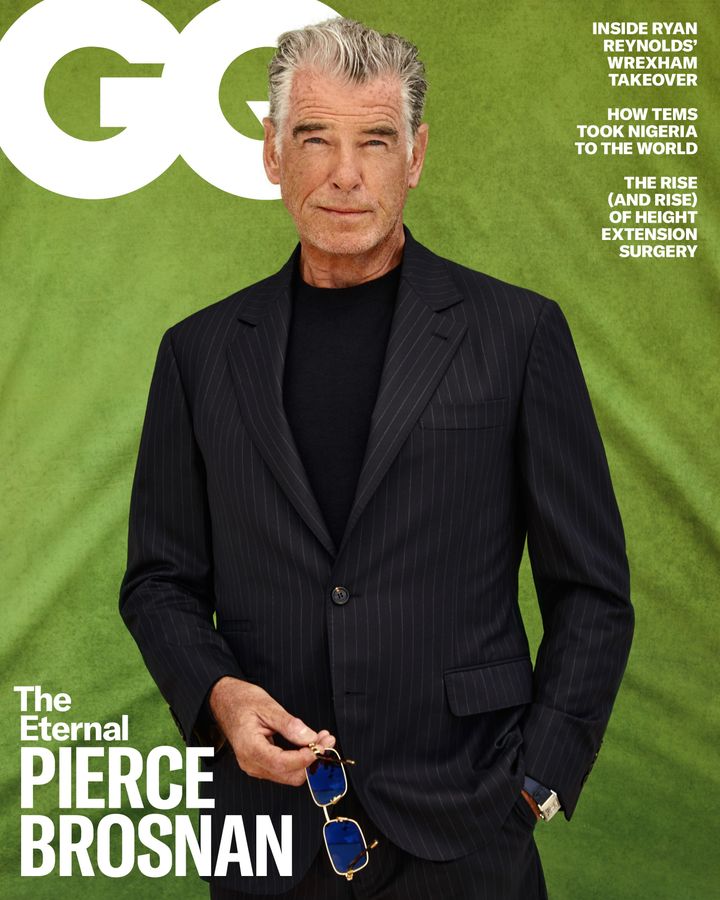 Pierce on the cover of British GQ