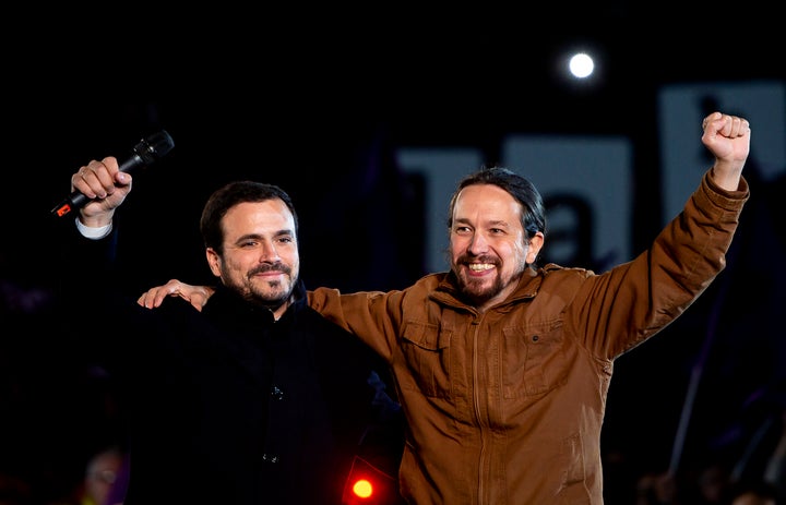 Alberto Garzón y Pablo Iglesias