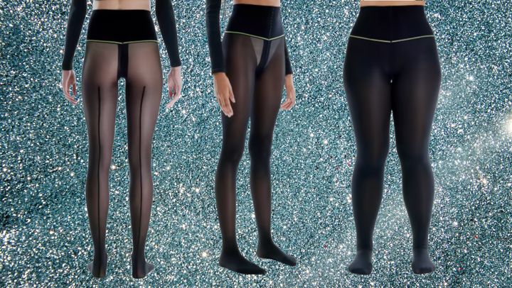 From left to right: Sheertex backseam sheer tights, classic sheer rip-resistant tights, classic semi-opaque tights.