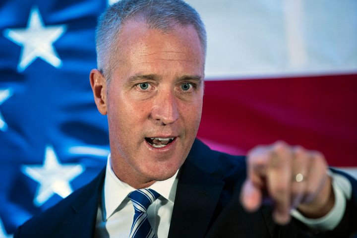 Rep. Sean Patrick Maloney (D-N.Y.) speaks after winning his primary election on Aug. 23. Maloney is leading House Democrats' effort to hold the U.S. House of Representatives.