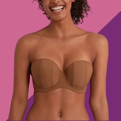 Track Smoothing Intimates Unlined Strapless Bra - Bronze - 42 - D at