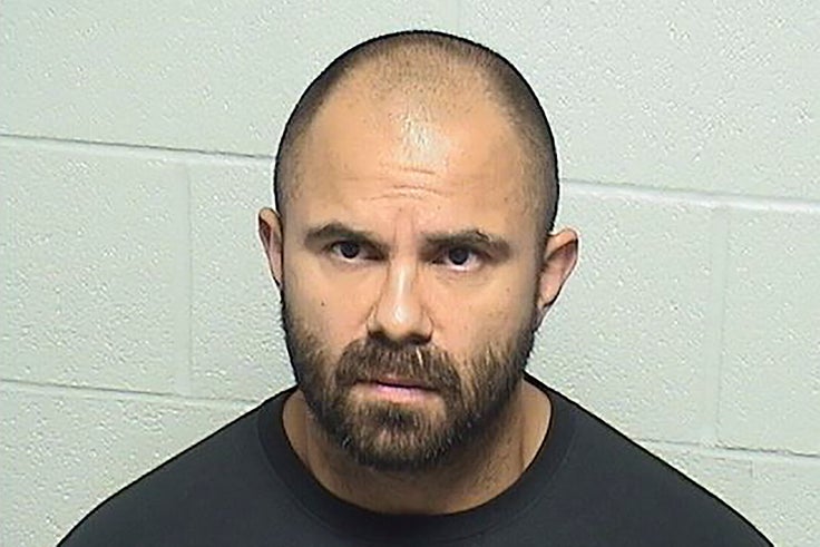 This undated photo provided by Lake County State's Attorney's Office shows former Waukegan Police officer Dante Salinas. A grand jury returned indictments on Wednesday, Sept. 21, 2022, against the former suburban Chicago police officer in the Oct. 20, 2020, shooting that killed a 19-year-old local man, Marcellis Stinnette, and wounded his girlfriend, Tafara Williams, the Lake County News-Sun reported. (Lake County State's Attorney's Office via AP)