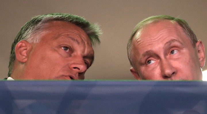 Viktor Orbán y Vladimir Putin, juntos en 2017 en el mundial de judo de Budapest, en 2017.