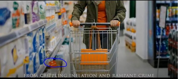 The video from House Republicans also featured this woman walking through a European grocery store.