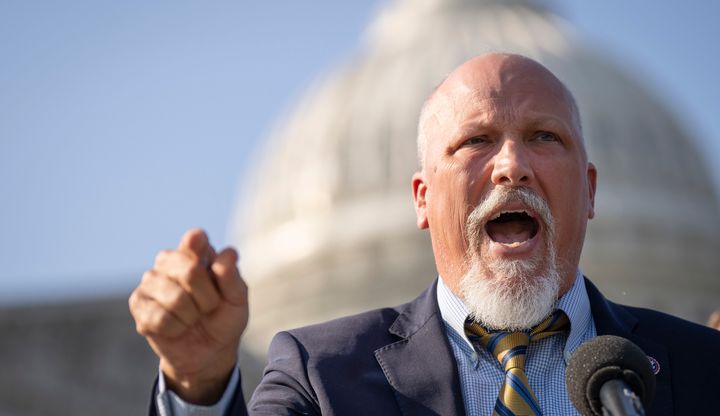 U.S. Rep. Chip Roy (R-Texas) speaks at a news conference with members of the House Freedom Caucus on Sept. 15 in Washington.